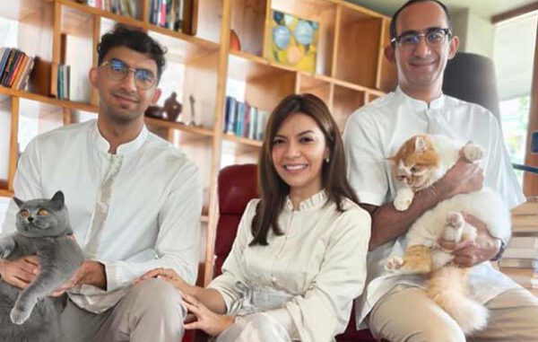 Ibrahim Assegaf (kanan) bersama Najwa Shihab dan anaknya Izzat Assegaf. (dok.pribadi)