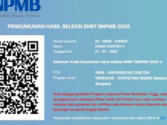 Tampilan layar lolos KIP Kuliah di UTBK 2025. (dok.SNPMB)