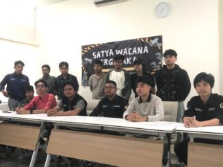 Ketua Senat Mahasiswa Universitas (SMU) 2025, Vander Waruwu dan Ketua Badan Perwakilan Mahasiswa Universitas (BPMU) UKSW, Armando Nistelrooy Takuneno