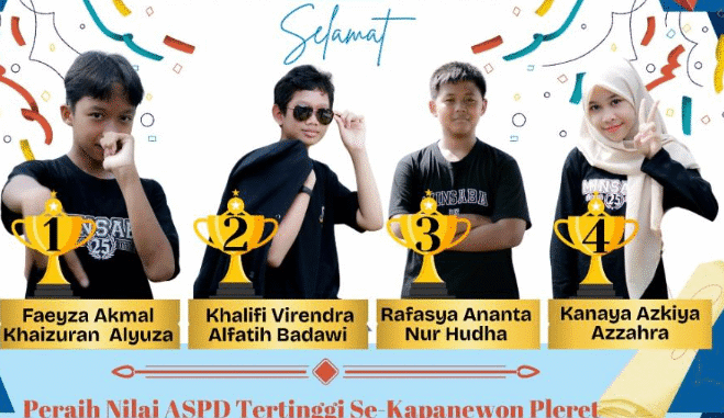 peraih nilai tertinggi dalam ASPD se-kapanewon Bantul