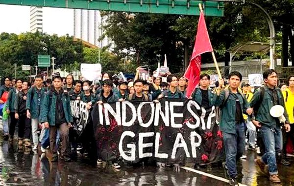 Aksi mahasiswa. (Ist.)