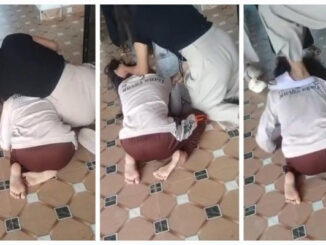 Tangkapan layar video viral siswi SMP di Muratara dianiaya teman sebayanya. (kalderanews.com)