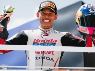 Podium pertama Veda Ega Pratama di Moto3