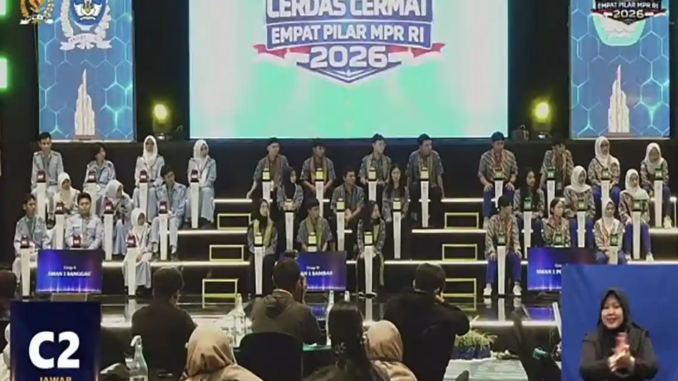 Lomba Cerdas Cermat 4 Pilar di Pontianak (Tangkapan layar @ smansaptk.informasi/kalderanews.com)