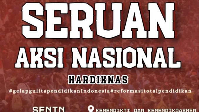 Unggahan Seruan Aksi Nasional Hardikans BEM SI
