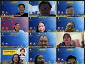 Para guru SD Tarakanita 4 mengikuti kegiatan Hari Studi Guru (HSG) bertema “Dari Kegiatan Ke Tulisan, Sharing Menulis Berita Sekolah” pada Sabtu pagi, 9 Mei 2026