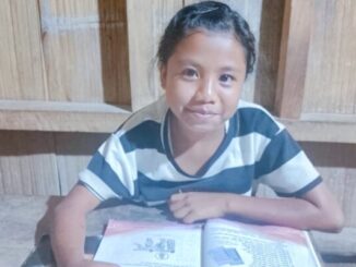 Myscha, siswi kelas 5 di SDI Compang Ngeles, Desa Rana Gapang, Kecamatan Elar, Kabupaten Manggarai Timur
