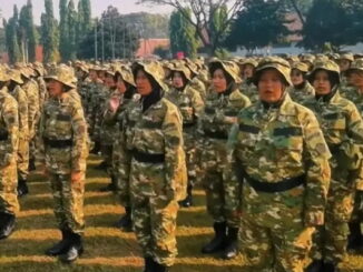 Latihan Dasar Kemiliteran (Latsarmil) bagi calon pengelola Koperasi Desa Merah Putih