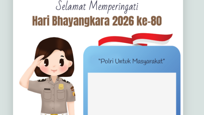 Twibbon HUT Bhayangkara (Kalderanews/Twibbonize)
