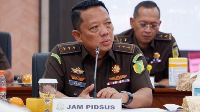 Jaksa Agung Muda Bidang Tindak Pidana Khusus (Jampidsus) Kejaksaan Agung (Kejagung), Dr. Febrie Adriansyah, S.H., M.H. Jaksa Agung Muda Bidang Tindak Pidana Khusus (Jampidsus) Kejaksaan Agung (Kejagung), Dr. Febrie Adriansyah, S.H., M.H.