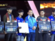 Kapolri Jenderal Polisi Listyo Sigit Prabowo menyerahkan piala, mock-up hadiah dan cincin penghargaan khusus kepada tim pemenang kategori utama Mobile Legends: Bang Bang (MLBB) di acara Grand Closing E-Sports Kapolri Cup 2026 di Indonesia Arena GBK pada Minggu, 9 Agustus 2026