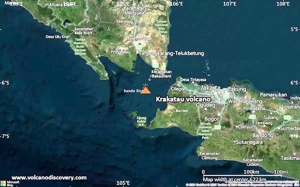 Peta sekitar Gunung Anak Krakatau Peta sekitar Gunung Anak Krakatau