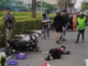 Tangkapan layar moge Kawasaki yang dikendarai remaja 15 tahun hantam ojol di Jalan Asia Afrika Senayan